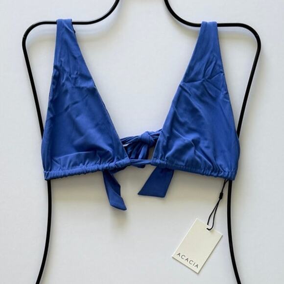 Acacia Swimwear BLAKE Ribbed Bikini Top - Sapphire - Triangle - Large - Picture 1 of 9